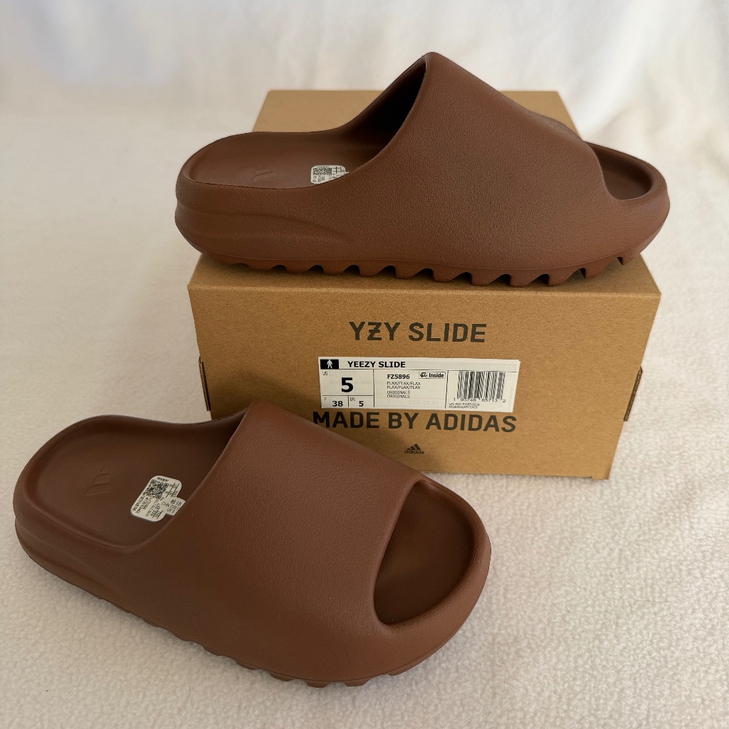 Adidas Yzy Slide In Flax Brown